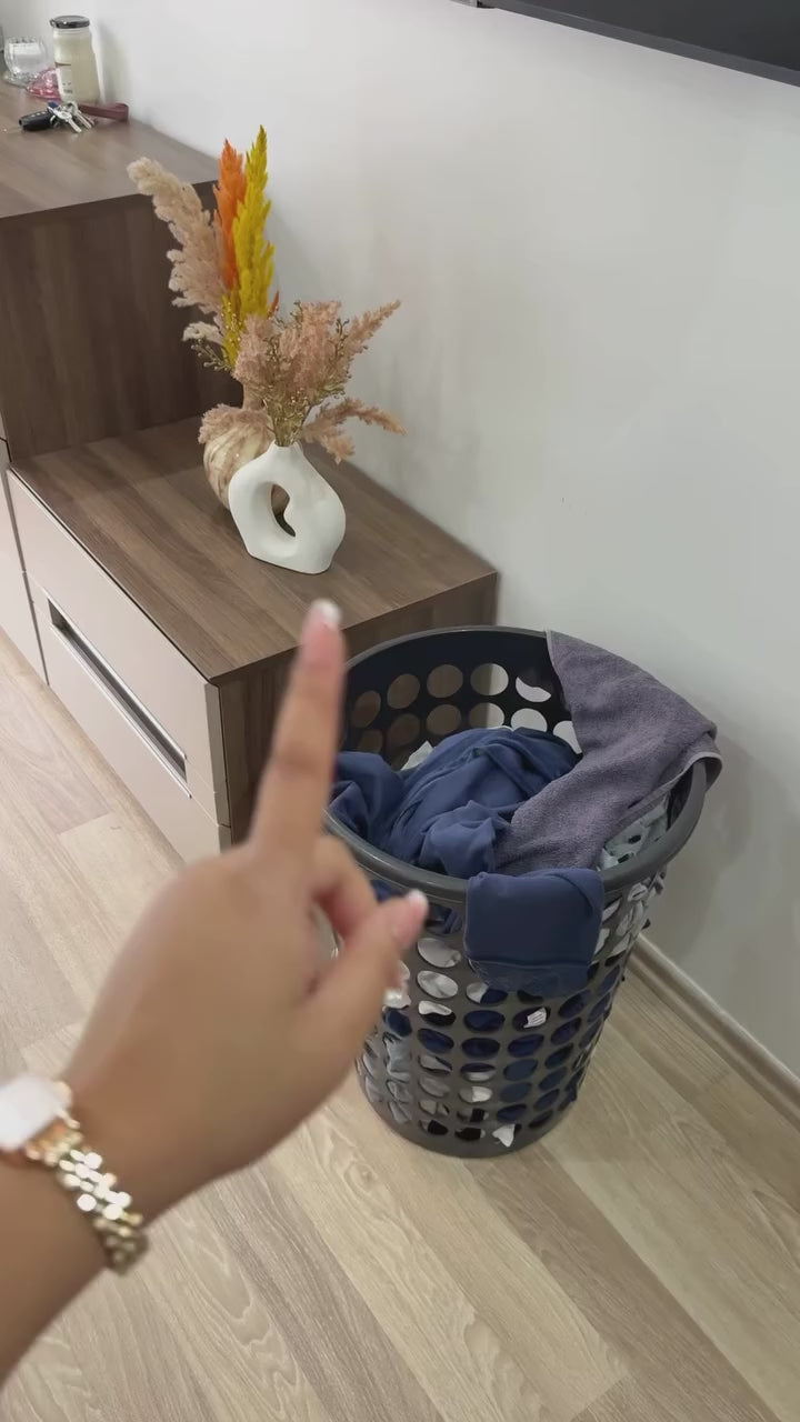 🧺 سلة الغسيل الذكية 3 في 1 – تنظيم سهل وأنيق